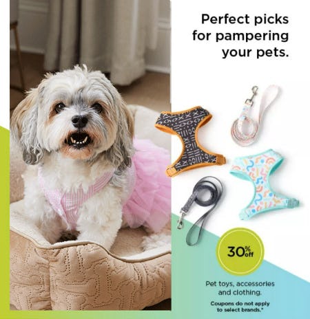 30% Off Pet Toys, Accessories and Clothing from Kohl's
