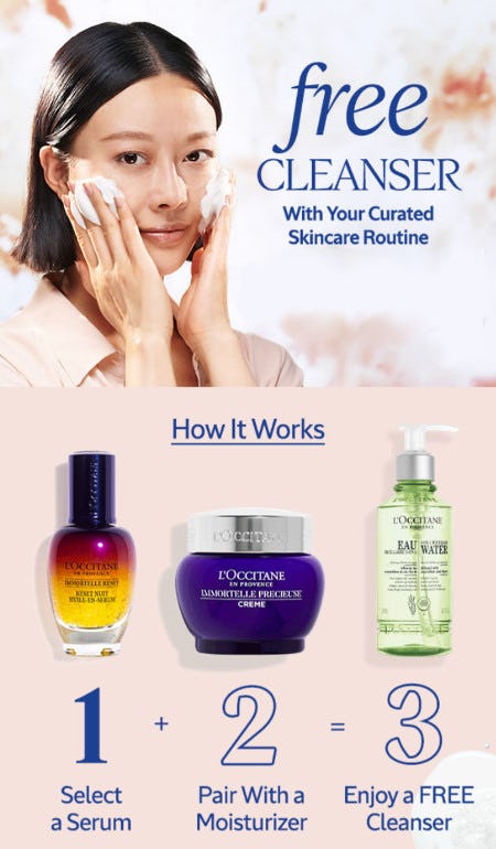 Free Cleanser from L'Occitane