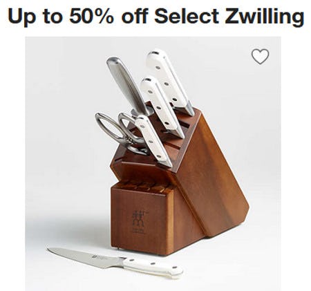 Up to 50% Off Select Zwilling from Crate & Barrel