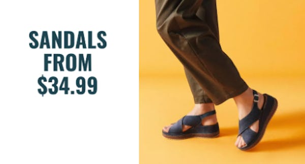 Sandals from $34.99