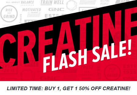 Buy 1, Get 1 50% Off Creatine from GNC