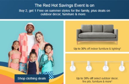 Buy 2, Get 1 Free on Summer Styles for the Family from Target