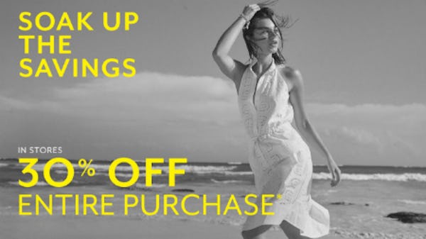 30% Off Entire Purchase