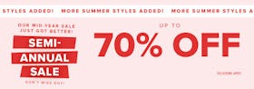 Semi-Annual Sale: Up to 70% off