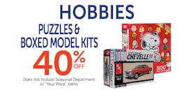40% Off Puzzles and Boxed Model Kits