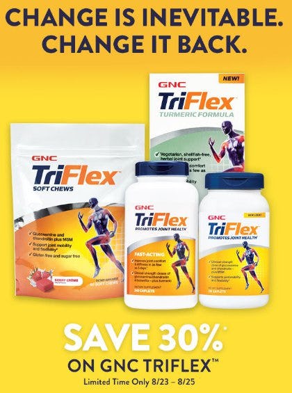 Save 30% on GNC Triflex from GNC