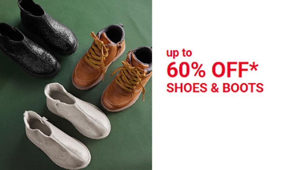 Up to 60% off Shoes and Boots