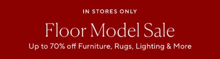 Floor Model Sale: Up to 70% Off from Pottery Barn