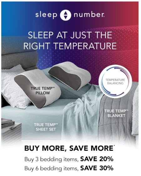 Buy More, Save More on Bedding Items at Sleep Number | Natick Mall