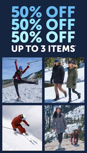 50% Off Up to 3 Items