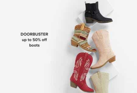 Doorbuster Up to 50% Off Boots