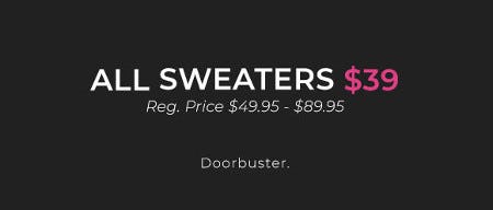 All Sweaters $39 from Lane Bryant