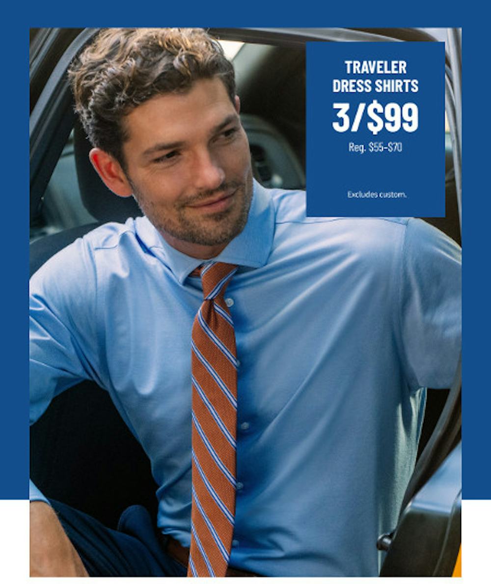 Traveler Dress Shirts 3 for $99