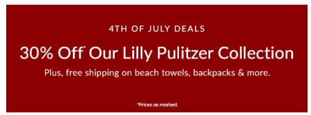 30% Off Our Lilly Pulitzer Collection