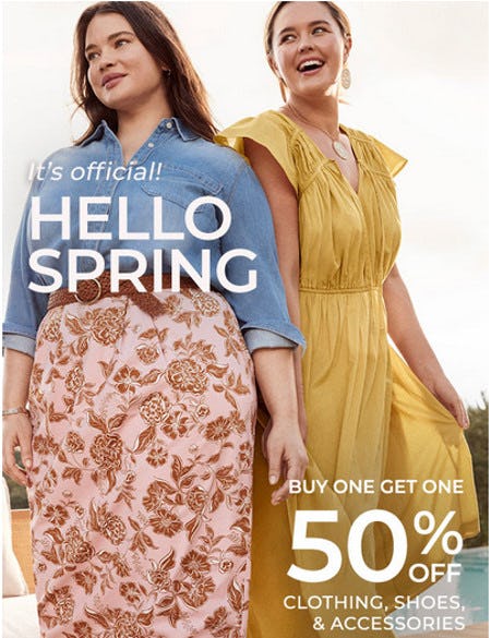 Buy One, Get One 50% Off Clothing, Shoes, and Accessories from Lane Bryant