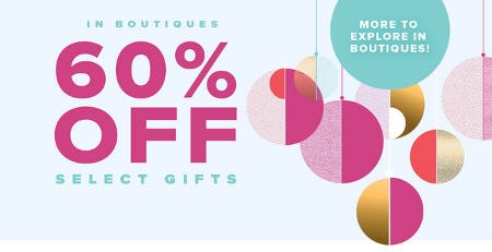 60% off Select Gifts