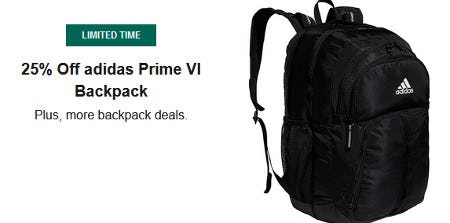 25% Off adidas Prime VI Backpack from Dicks Sporting Goods