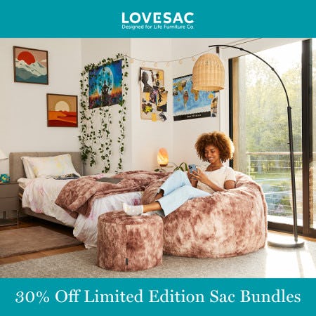 30% Off Sac Bundles from Lovesac Alternative Furniture
