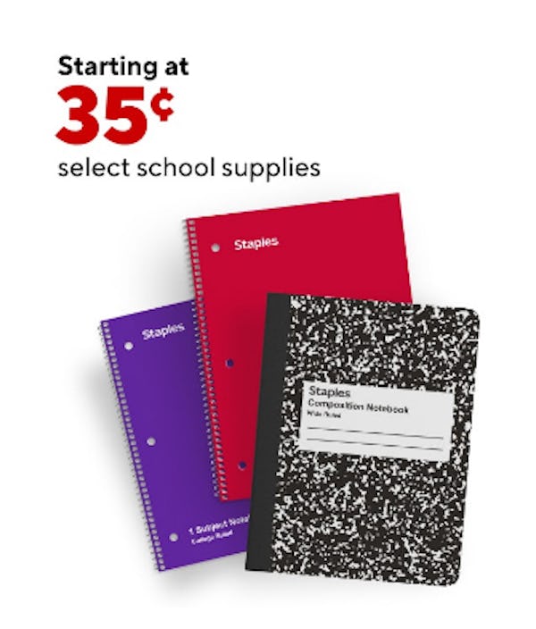 Starting 35¢ Select School School Supplies