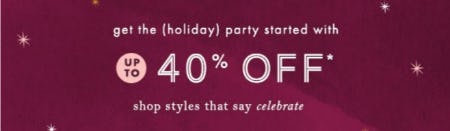Up to 40% Off Sale from Anthropologie