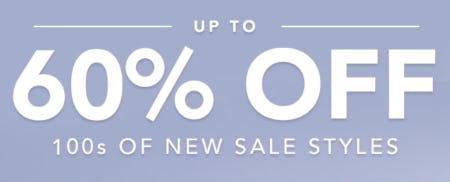 Up to 60% Off 100s of New Sale Styles