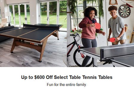 Up to $600 Off Select Table Tennis Tables from Dick's Sporting Goods