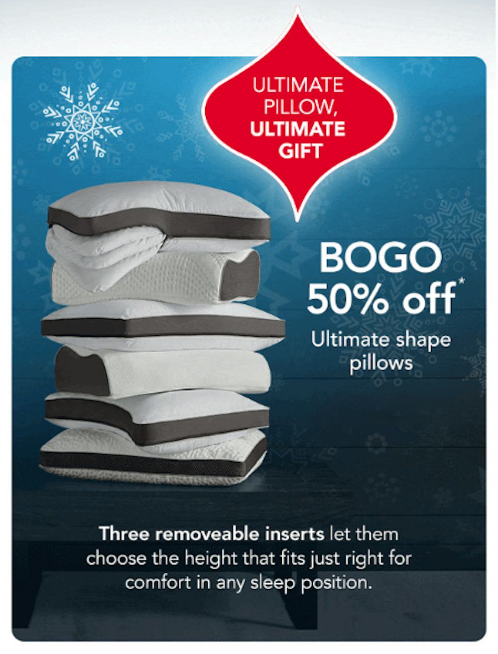 50% Off Ultimate Shape Pillows