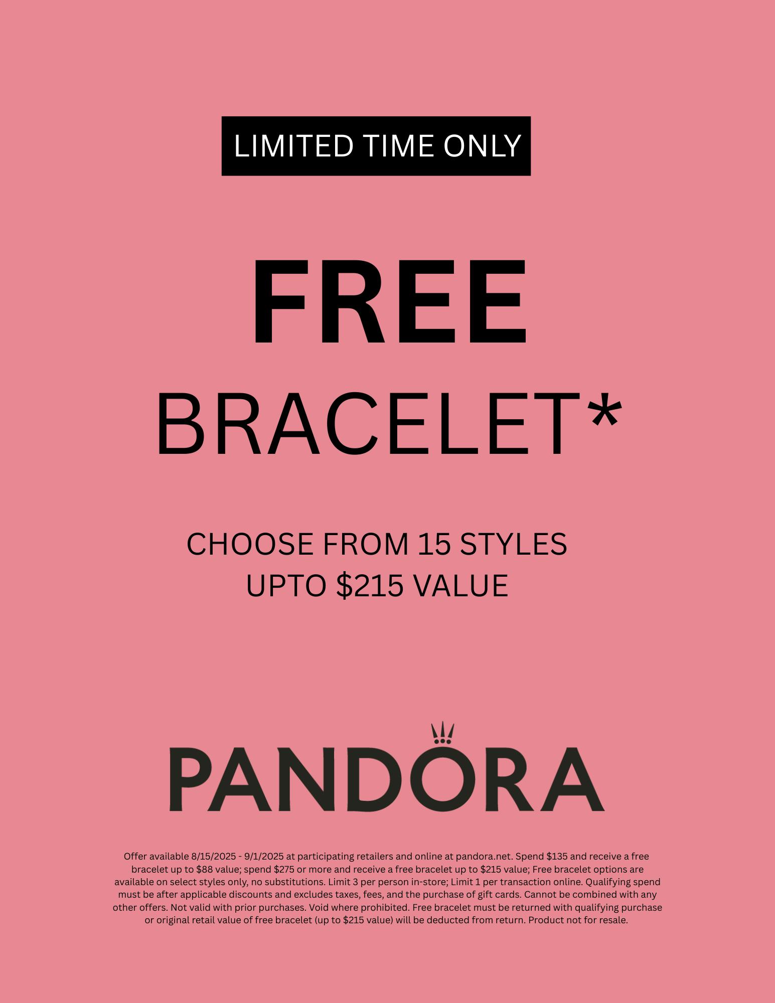 Free Pandora Bracelet