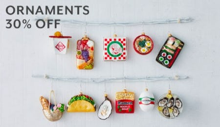 Ornaments 30% Off from Sur La Table