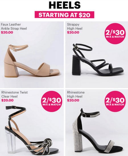 charlotte russe clear heels