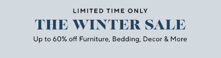 Up to 60% Off The Winter Sale from Pottery Barn