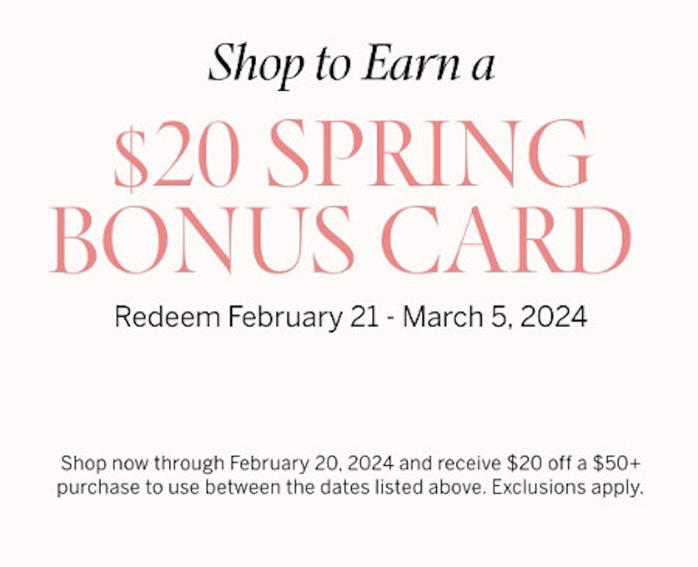 $20 Spring Bonus Card