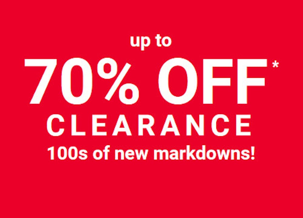 Up to 70% off Clearance