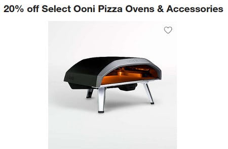 20% Off Select Ooni Pizza Ovens & Accessories from Crate & Barrel