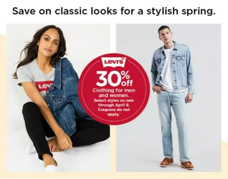 30% Off Levi's Clothing for Men and Women