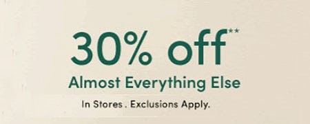 30% Off Almost Everything Else