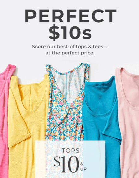 Tops $10 and Up