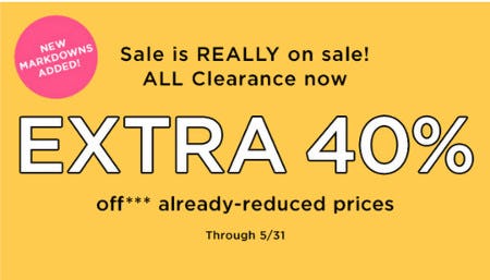 Extra 40% Off Already-Reduced Prices