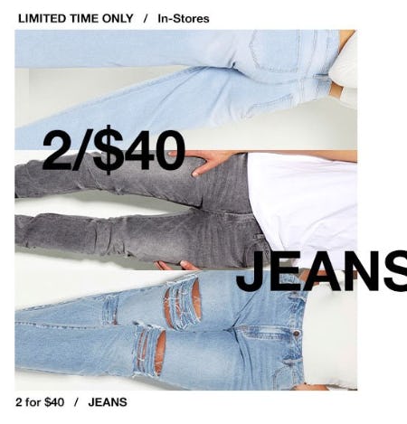 2 for $40 Jeans