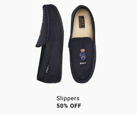 50% Off Slippers from Men's Wearhouse