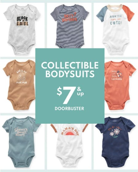 Collectible Bodysuits $7 & Up Doorbuster from Carter's