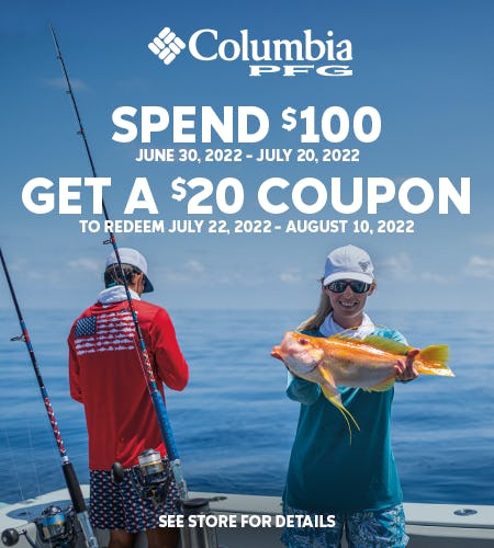 Spend $100 & Get $20 from Columbia
