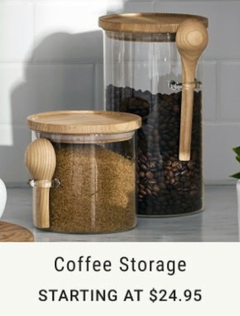 Starting at $24.95 Coffee Storage