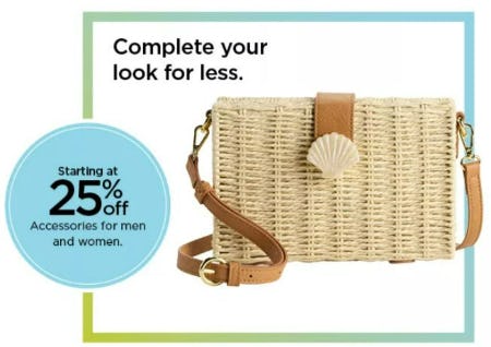 Starting at 25% Off Accessories for Men and Women from Kohl's