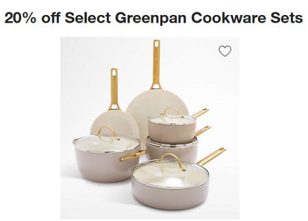 20% off Select Greenpan Cookware Sets from Crate & Barrel