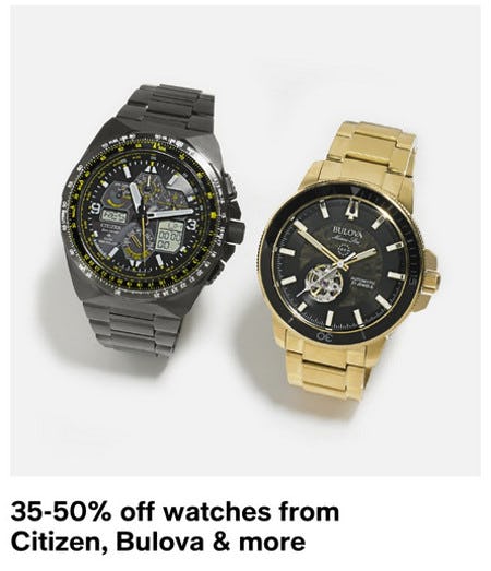 35-50% Off Watches From Citizen, Bulova and More from macy's