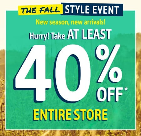Take At Least 40% Off Entire Store from Oshkosh B'gosh