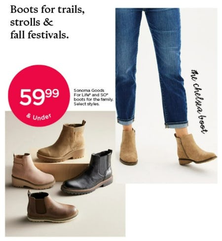 $59.99 & Under Sonoma Goods For Life and SO Boots For The Family from Kohl's