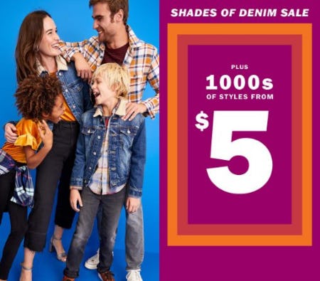 Shades of Denim Sale Plus 1000s of Styles from $5 from Old Navy