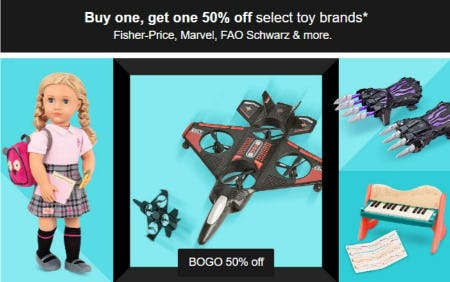 BOGO 50% Off Select Toy Brands